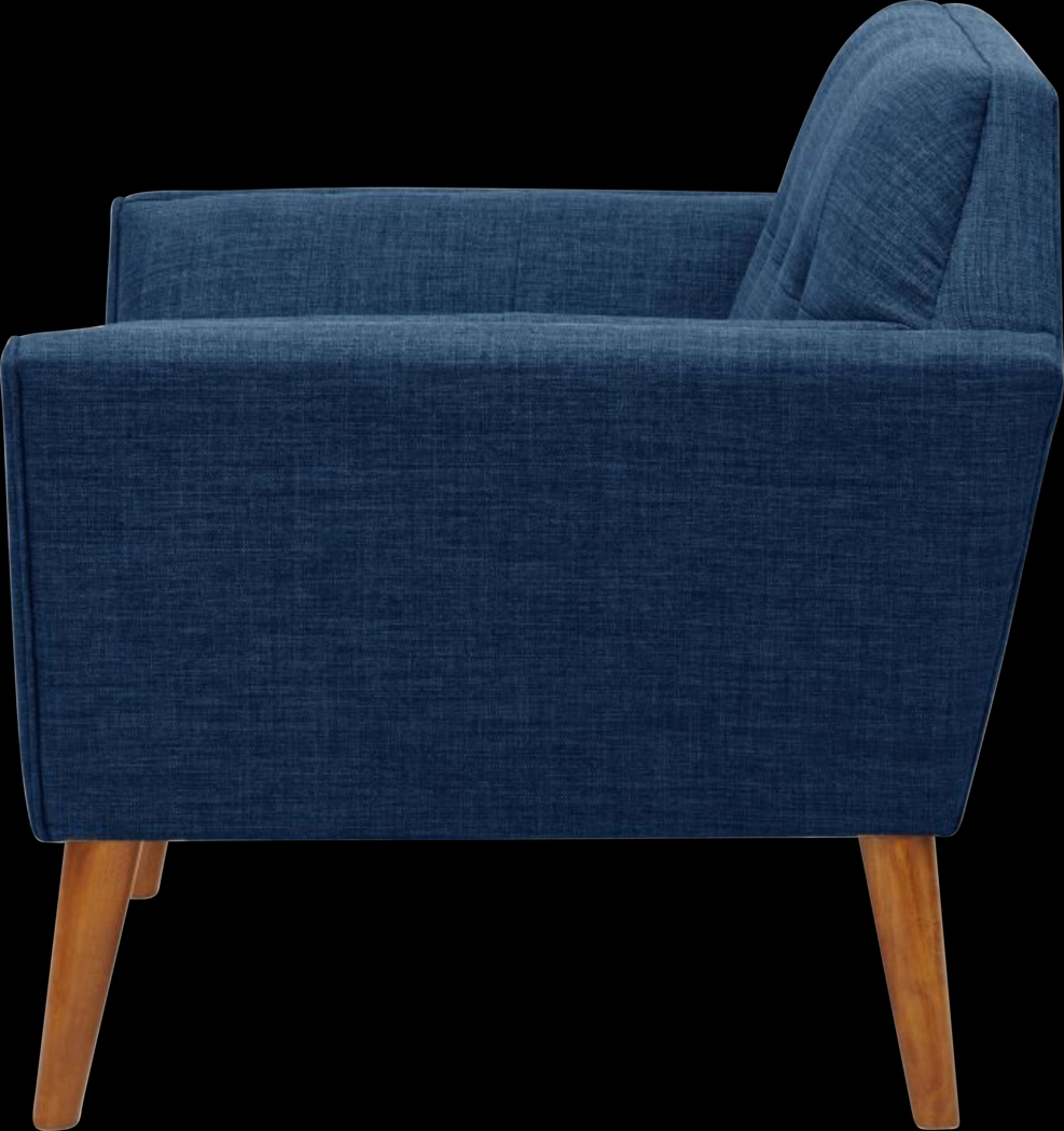 Carrere Blue Accent Chair - Thumbnail - Image 3