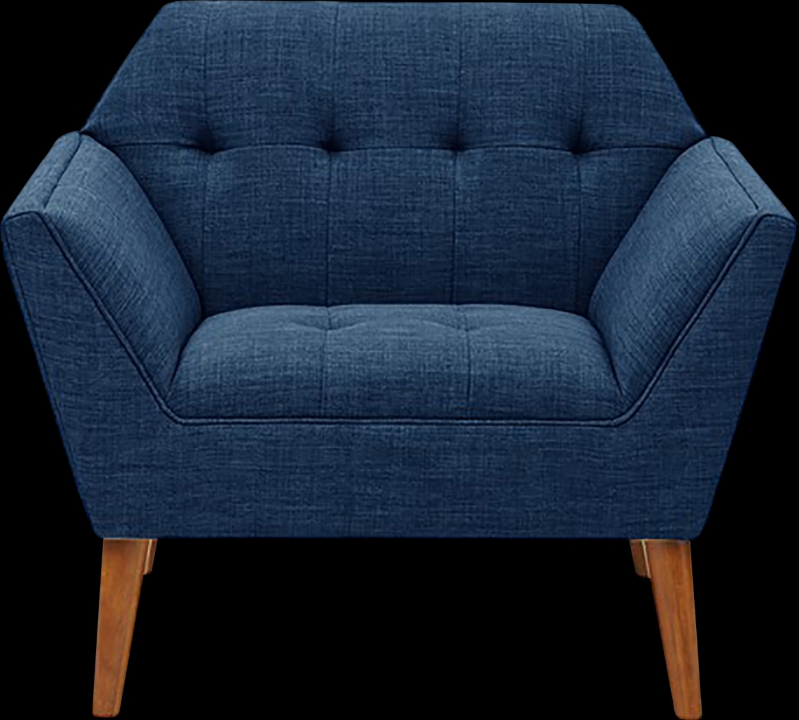 Carrere Blue Accent Chair - Thumbnail - Image 4