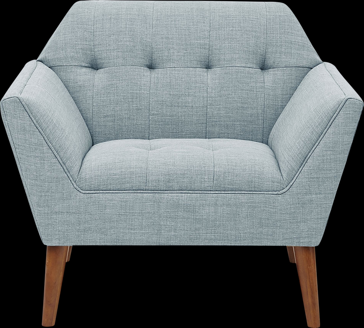 Carrere Light Blue Accent Chair - Thumbnail - Image 6