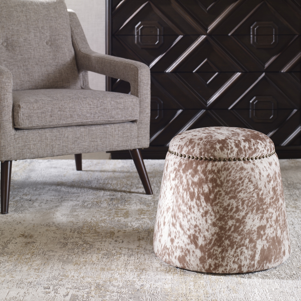 Carrere Brown Ottoman - Thumbnail - Image 3