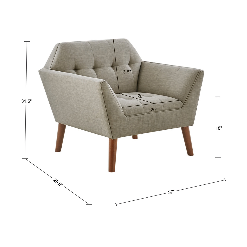 Carrere Light Gray Accent Chair - Thumbnail - Image 9