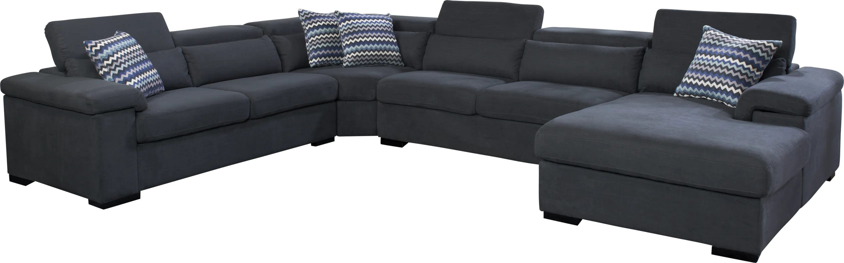 Carroll Lane Gunmetal 4 Pc Sectional - Thumbnail - Image 1