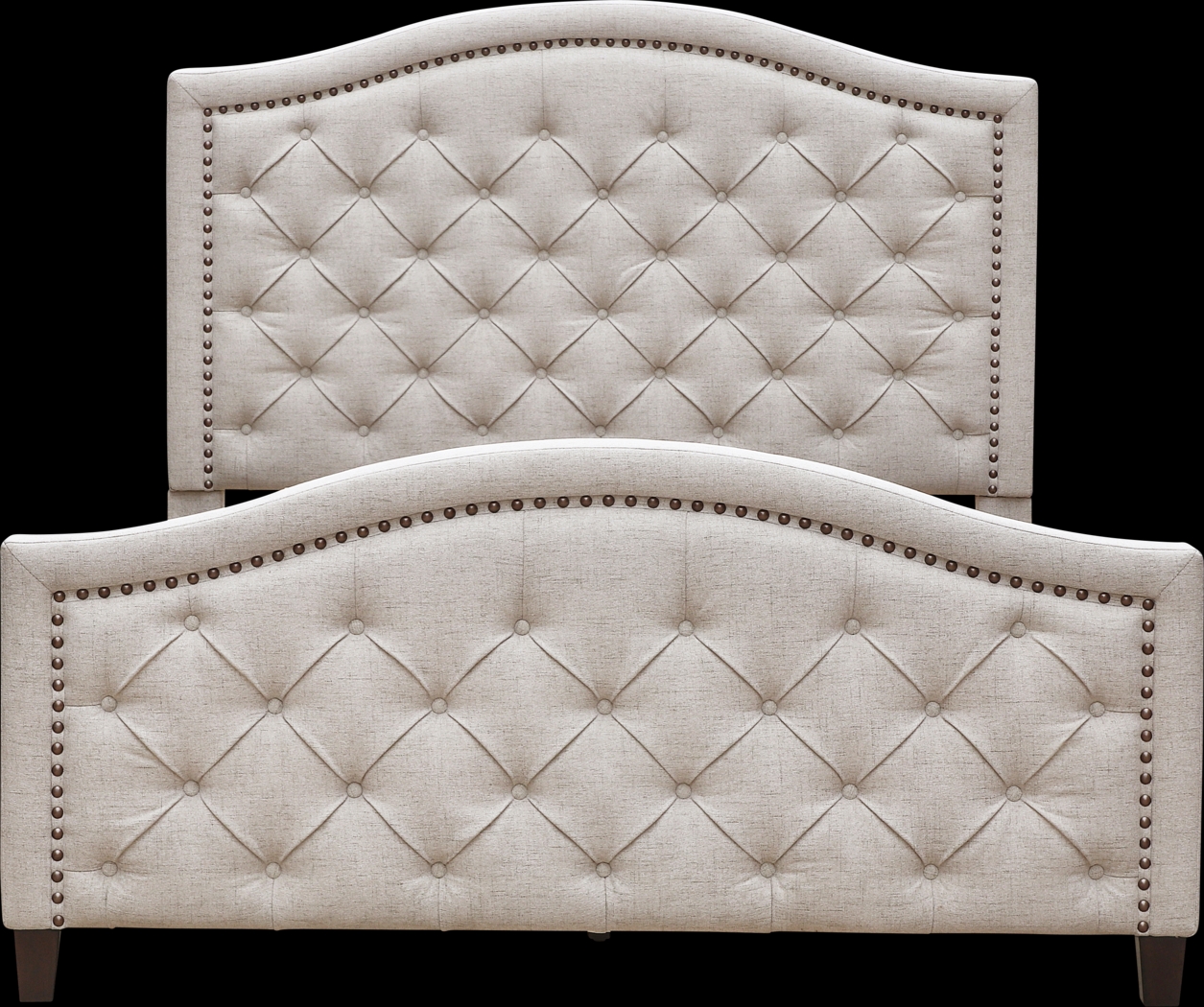 Carrollview Beige Queen Bed - Thumbnail - Image 1