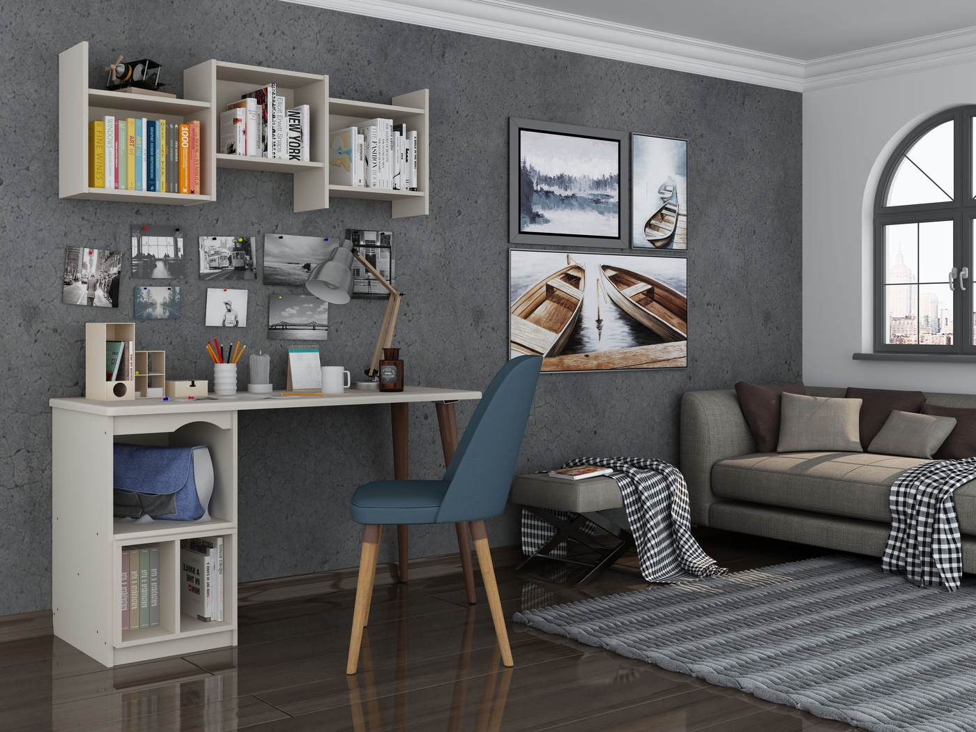 Carrondale Beige Desk - Thumbnail - Image 9