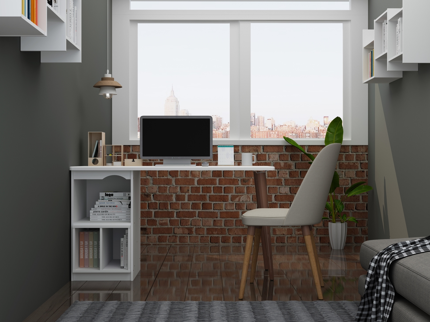 Carrondale White Desk - Thumbnail - Image 8