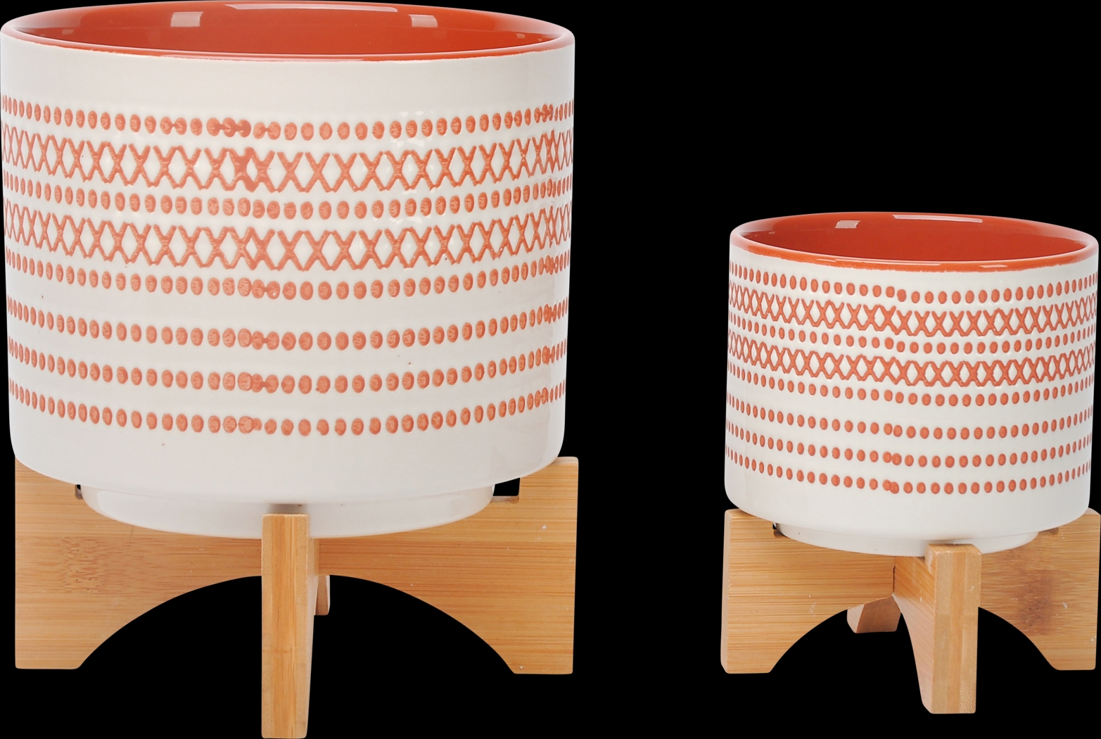 Carrston Orange Planter, Set of 2 - Thumbnail - Image 1