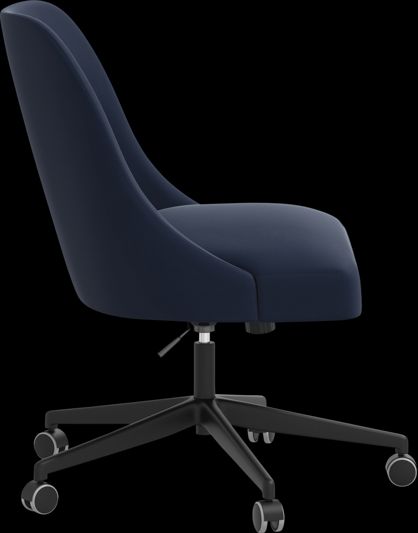 Carsell Blue Desk Chair - Thumbnail - Image 3