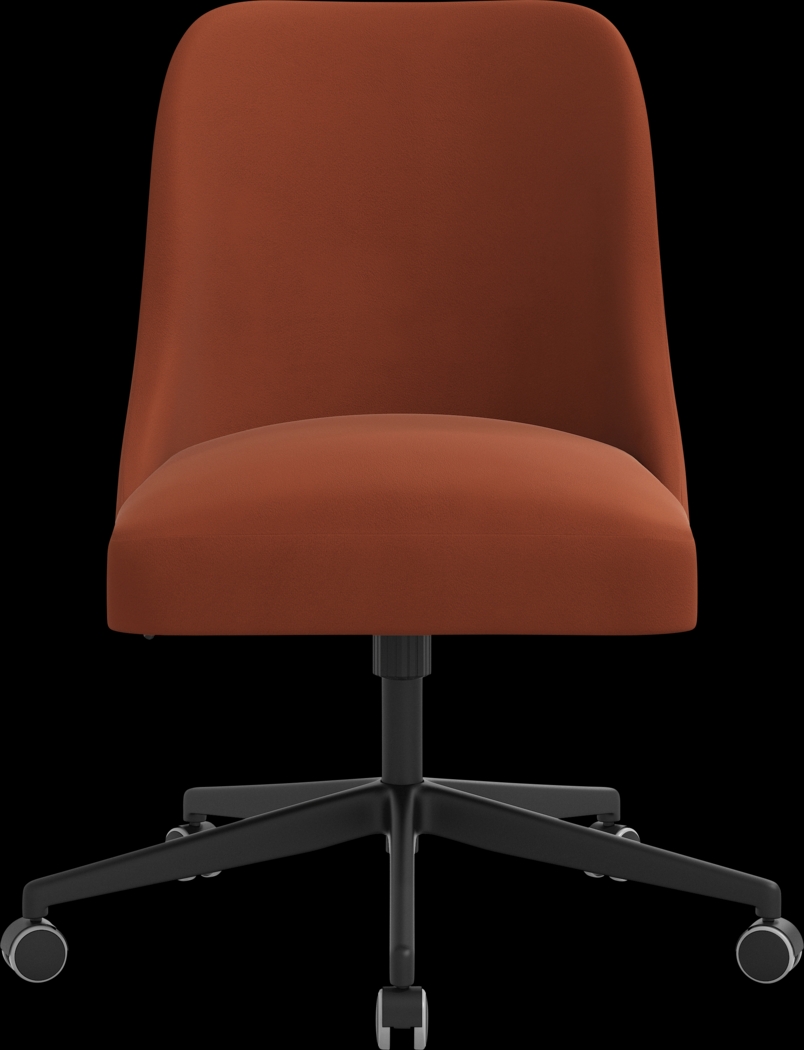 Carsell Orange Desk Chair - Thumbnail - Image 2