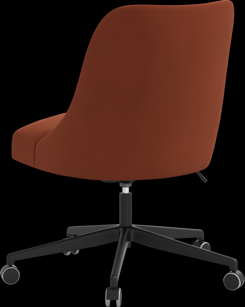 Carsell Orange Desk Chair - Thumbnail - Image 4