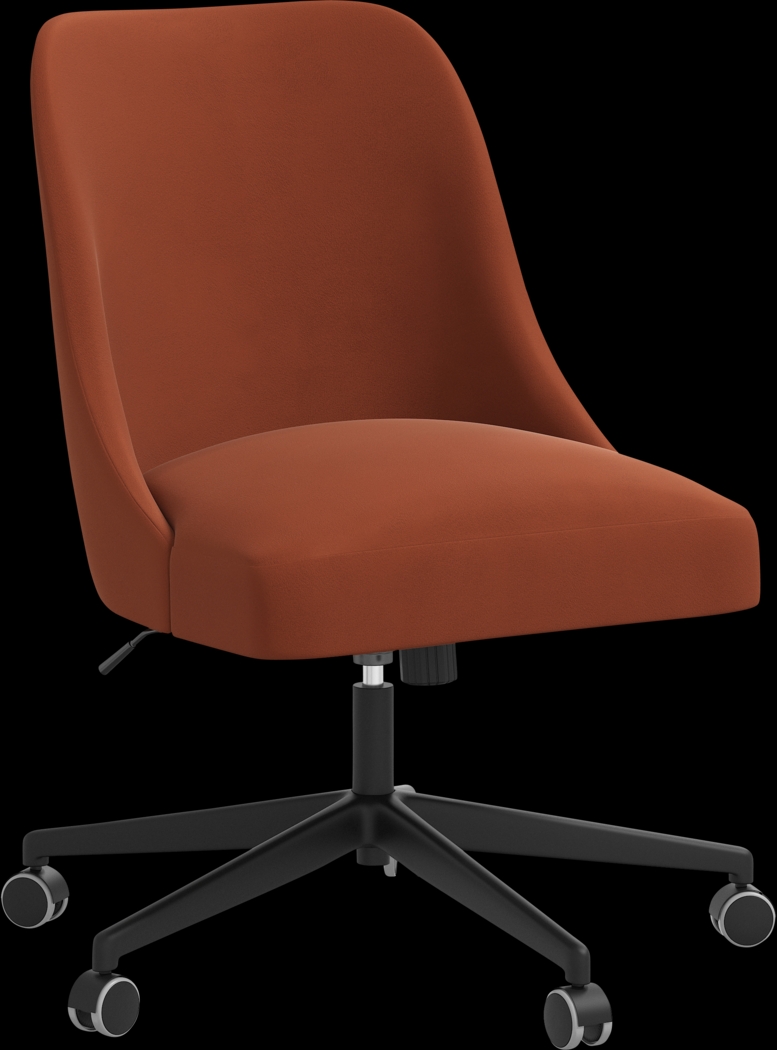 Carsell Orange Desk Chair - Thumbnail - Image 1