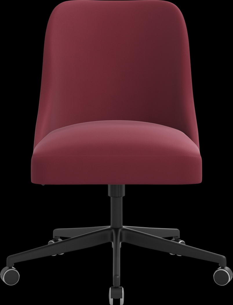 Carsell Burgundy Desk Chair - Thumbnail - Image 2