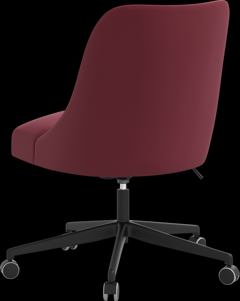 Carsell Burgundy Desk Chair - Thumbnail - Image 4