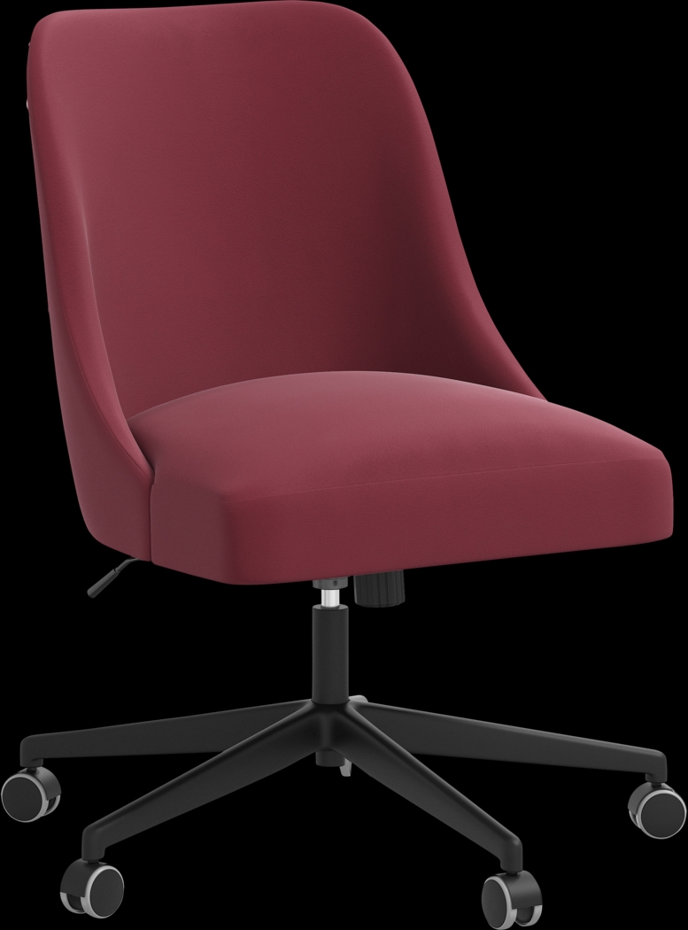 Carsell Burgundy Desk Chair - Thumbnail - Image 1