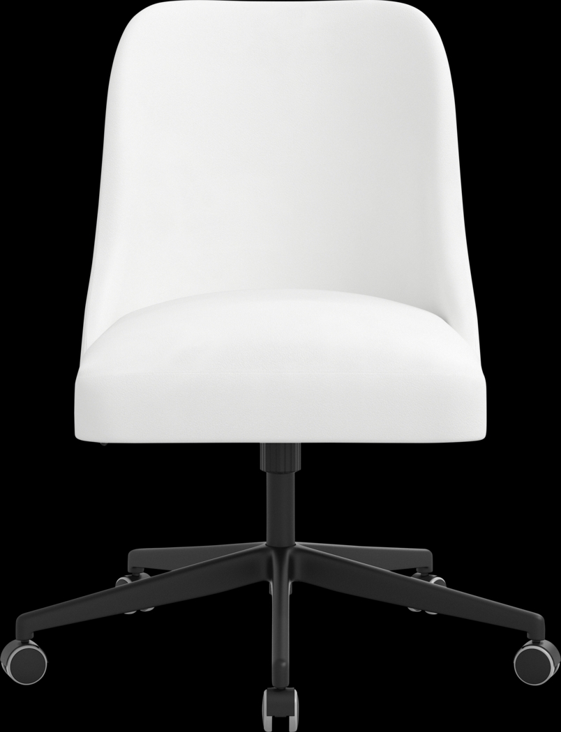 Carsell White Desk Chair - Thumbnail - Image 2