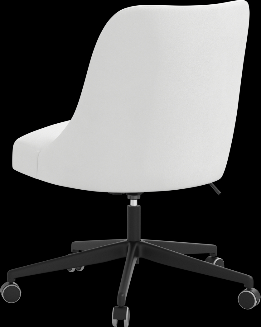 Carsell White Desk Chair - Thumbnail - Image 4