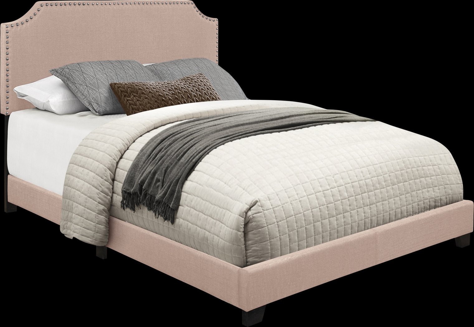 Carshalton Beige King Upholstered Bed - Thumbnail - Image 3