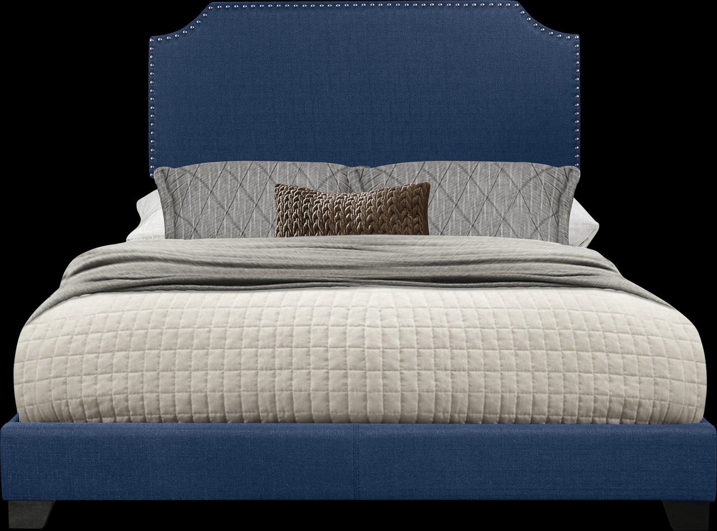 Carshalton Blue Queen Upholstered Bed - Thumbnail - Image 1