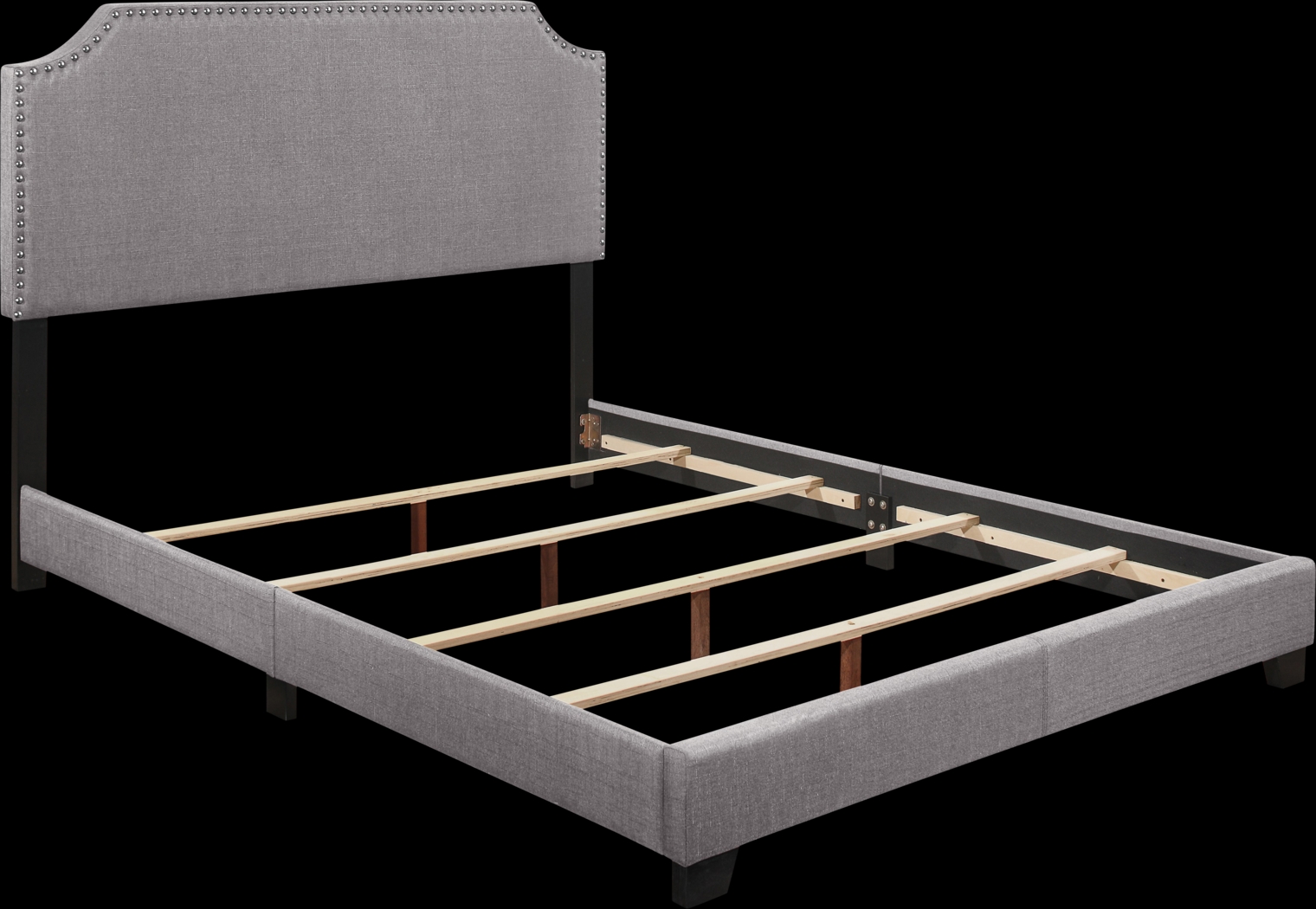 Carshalton Gray Queen Upholstered Bed - Thumbnail - Image 4