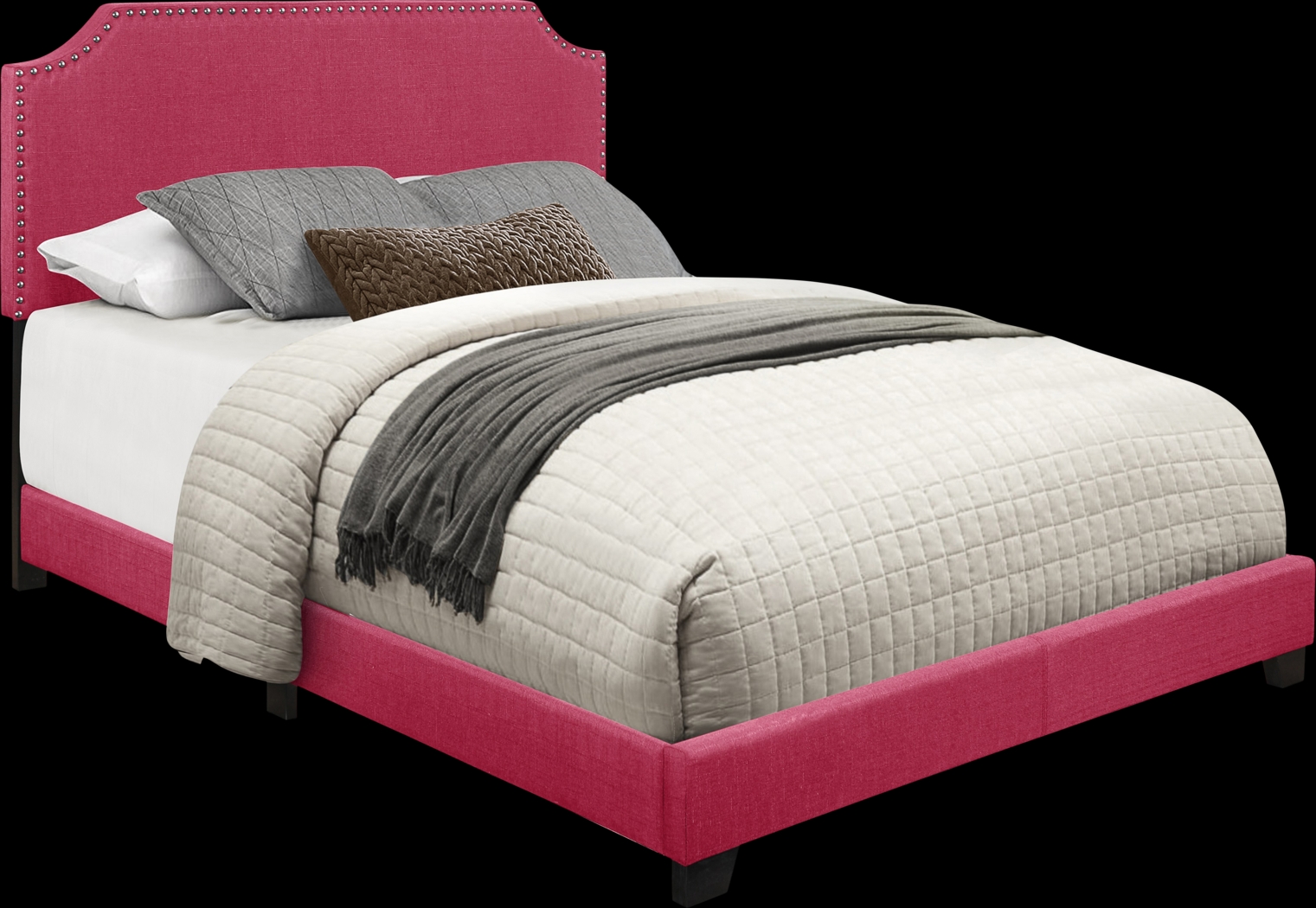 Carshalton Pink King Upholstered Bed - Thumbnail - Image 3