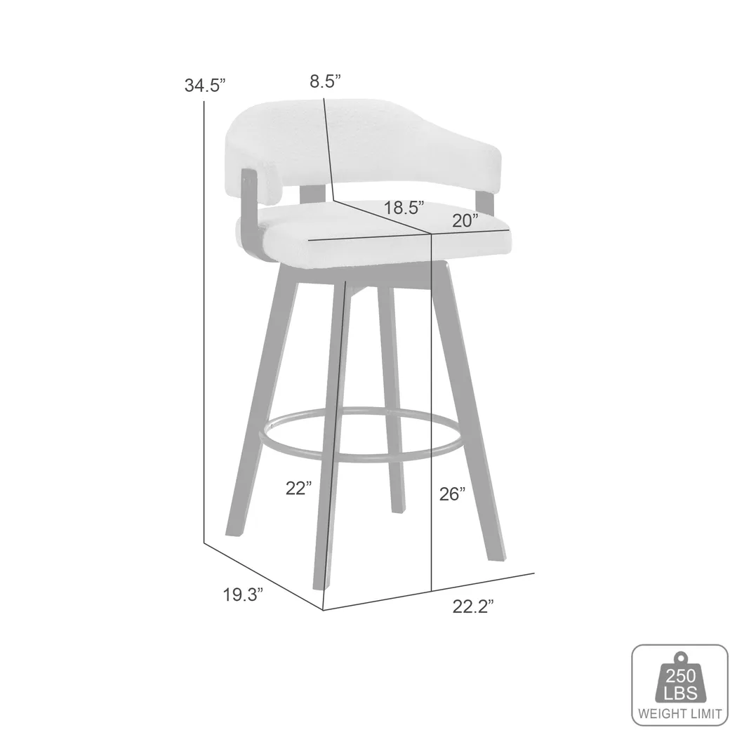 Carsonee White Counter Height Stool - Thumbnail - Image 4