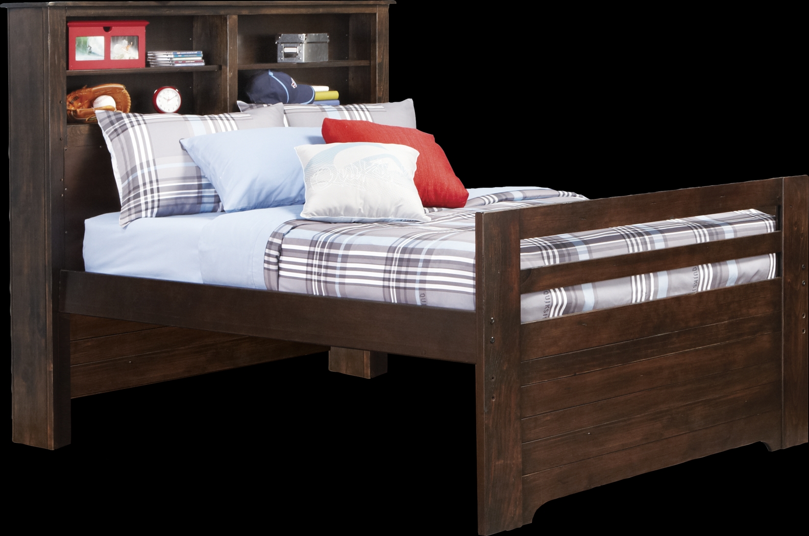 Carter's Kids Collection Lost Creek Espresso 4 Pc Full Captain'sPedestal Bookcase Bed - Thumbnail - Image 1