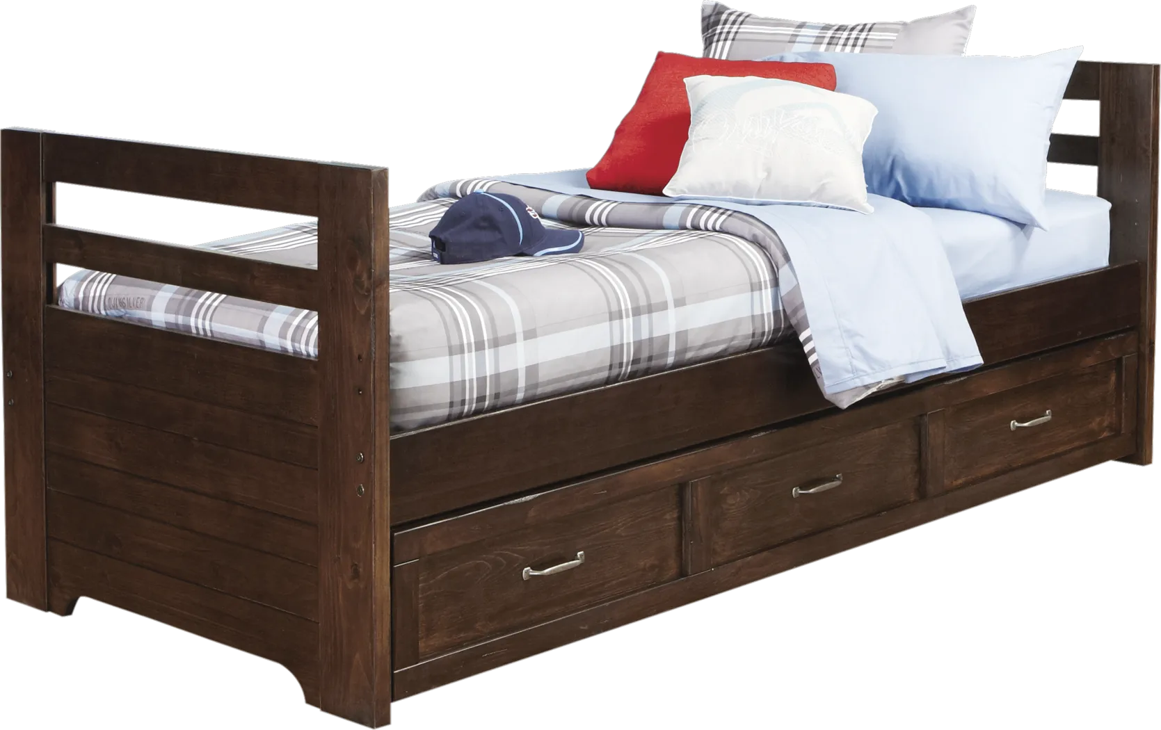 Carter's Kids Collection Lost Creek Espresso 4 Pc Twin Captain'sBed w/Trundle - Thumbnail - Image 1