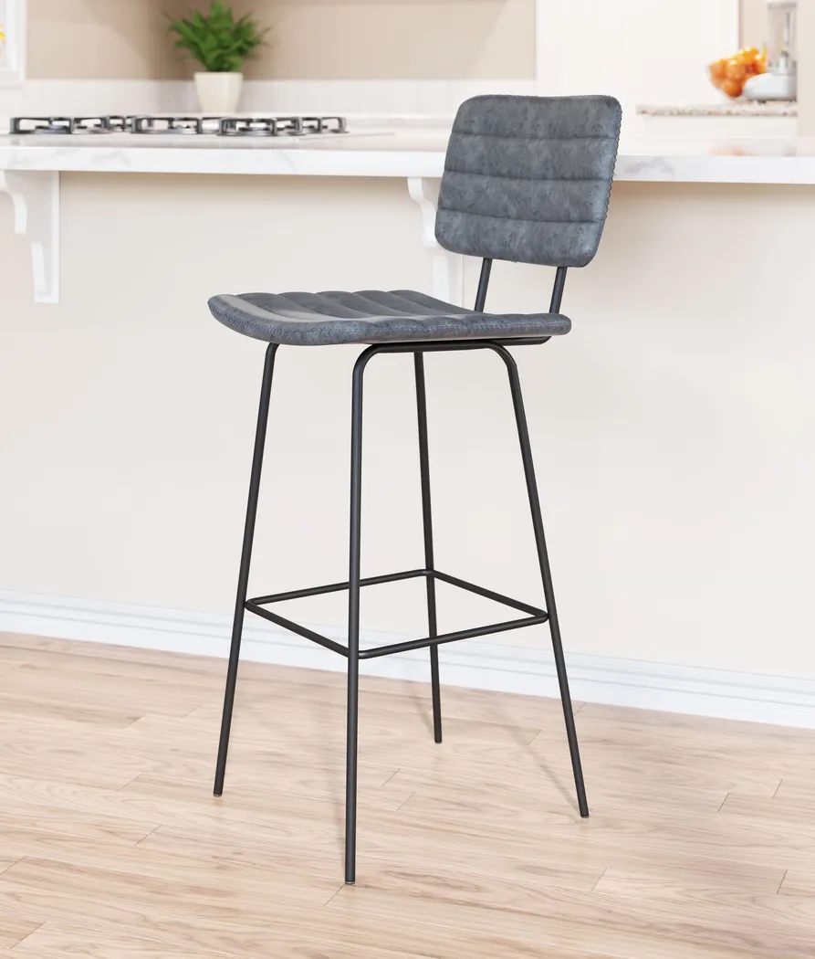 Carylynn Black Bar Height Stool, Set of 2 - Thumbnail - Image 3
