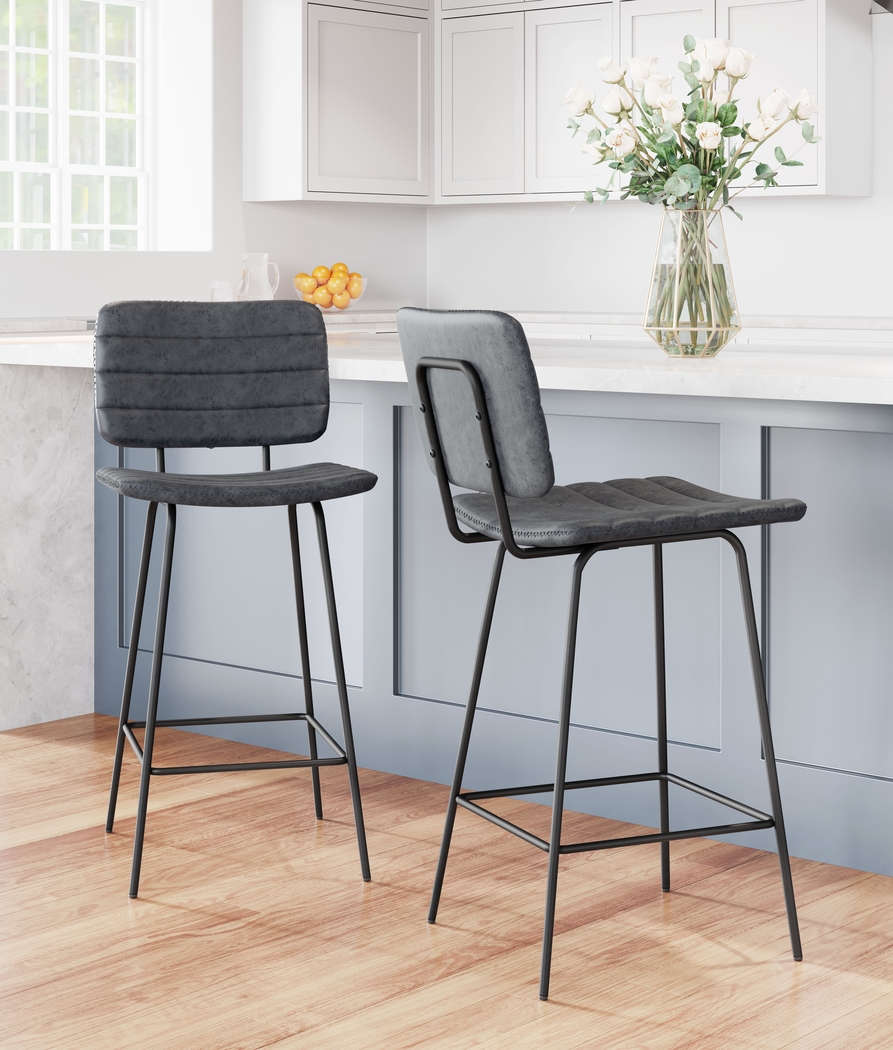 Carylynn Black Counter Height Stool, Set of 2 - Thumbnail - Image 2
