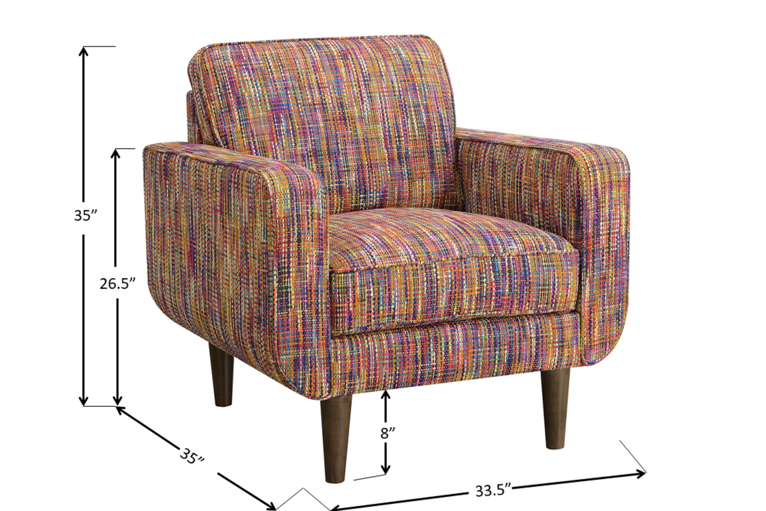 Casano Orange Accent Chair - Thumbnail - Image 5