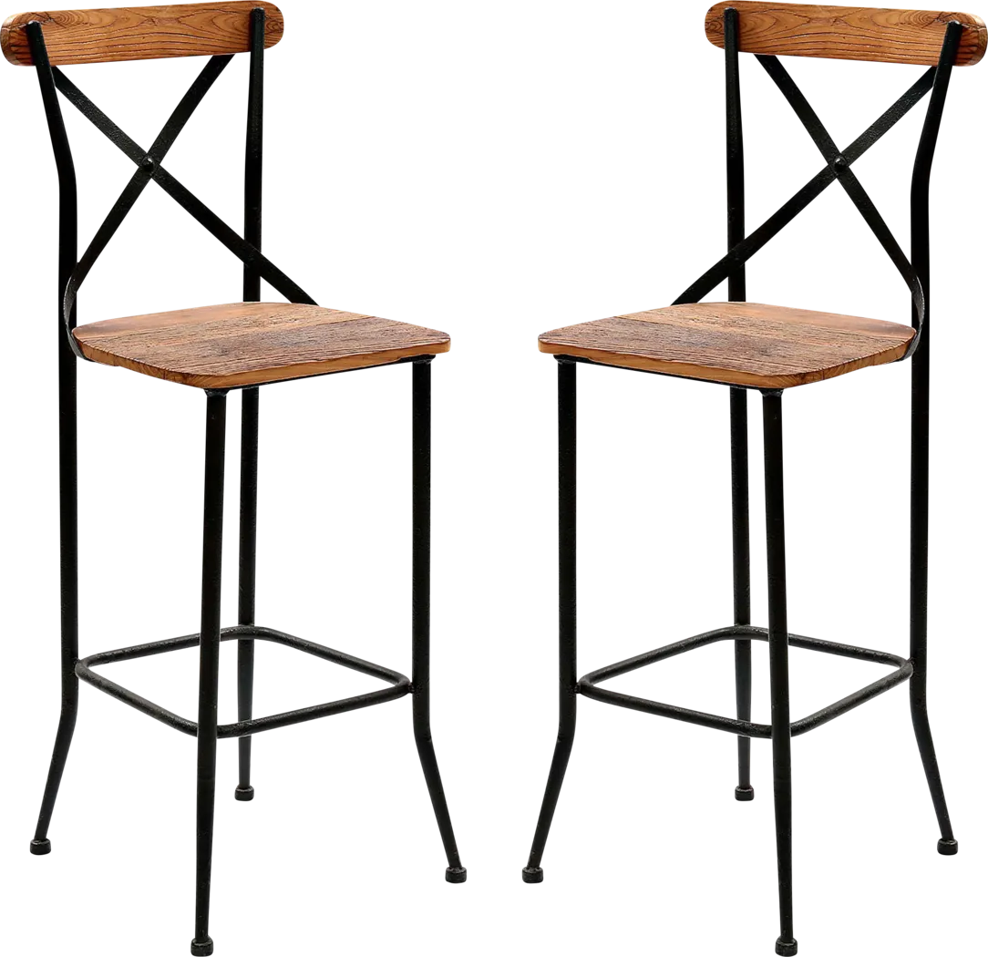 Casarena Brown Barstool, Set of 2 - Thumbnail - Image 1