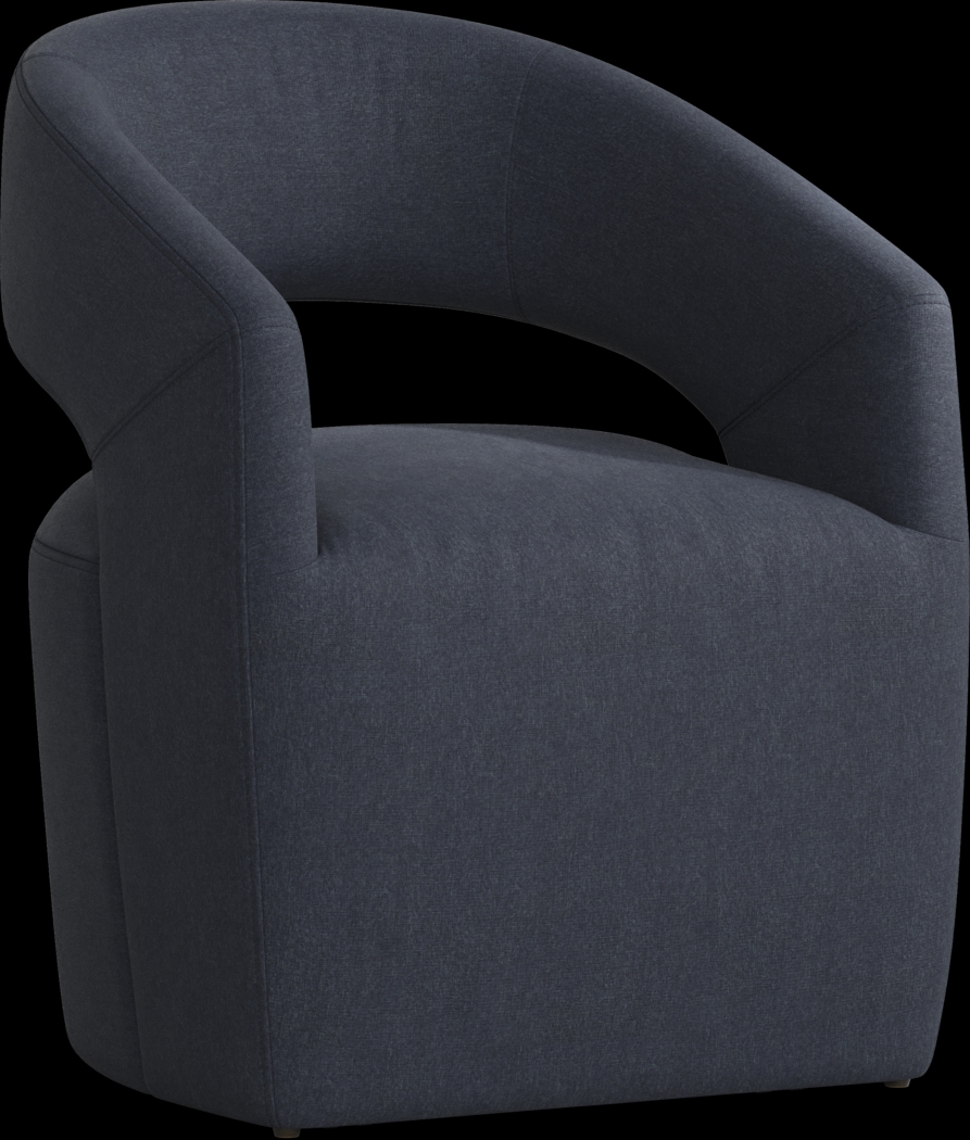 Kendall Natural 5 Pc 48" Round Dining Room with Navy Cascade Park Arm Chairs - Thumbnail - Image 3