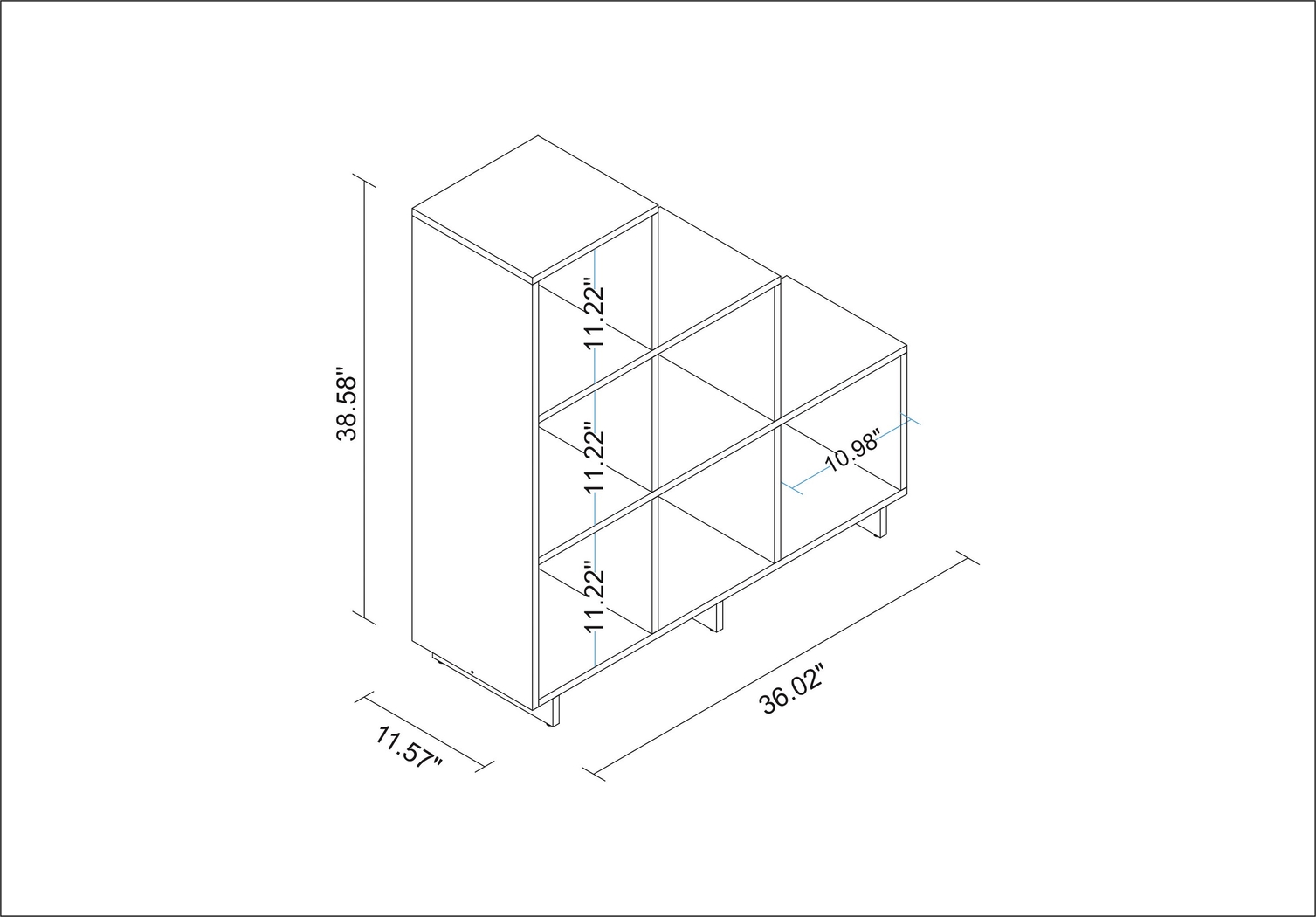 Cascio White Bookcase - Thumbnail - Image 8