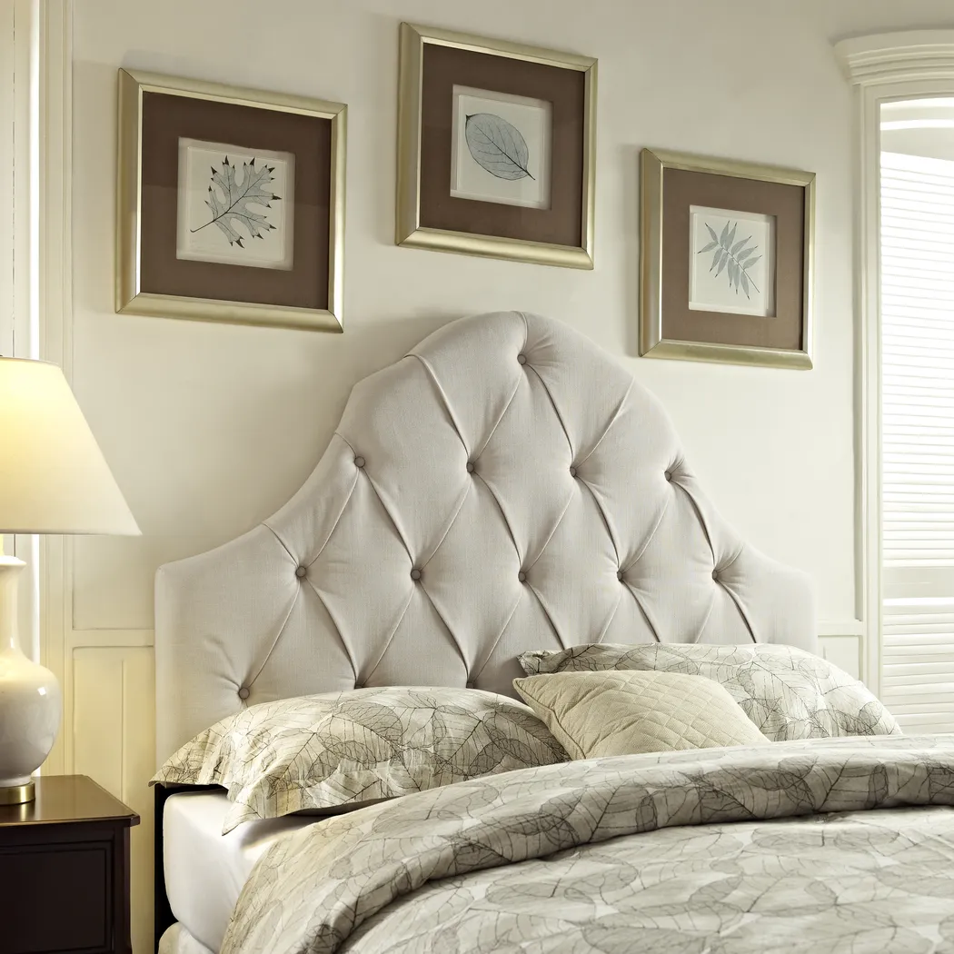 Casden Cream Full/Queen Upholstered Headboard - Thumbnail - Image 1