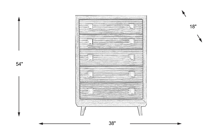 Dimension Image. Please refer to the Dimension Tab on this page for dimension details.