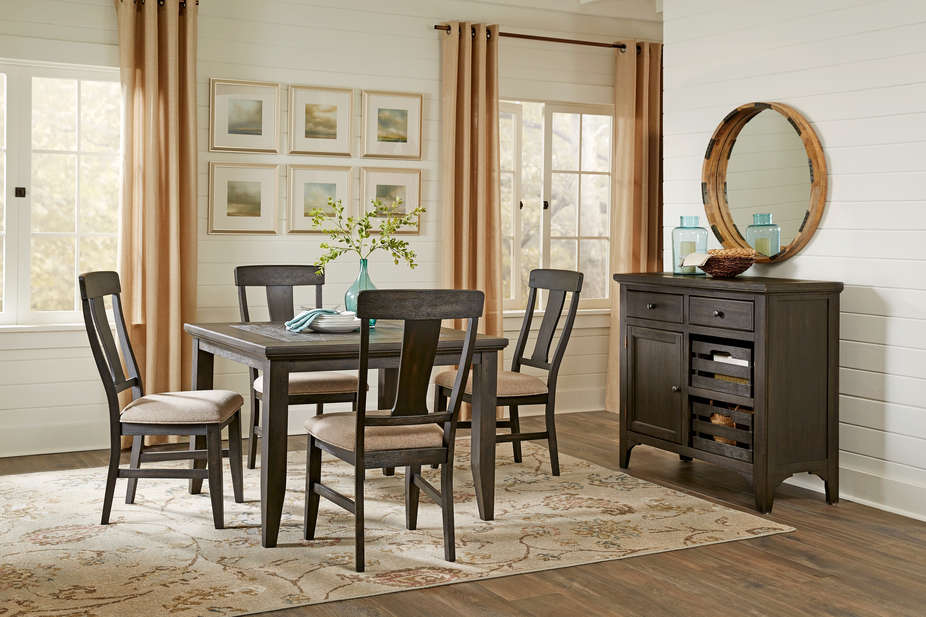 Casen Hill Black Dining Table - Thumbnail - Image 2