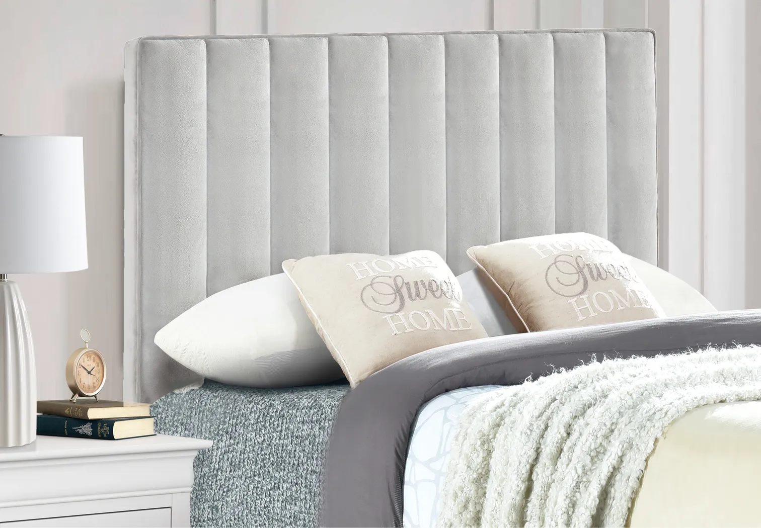 Casey Elle Light Gray King/California Headboard - Thumbnail - Image 2