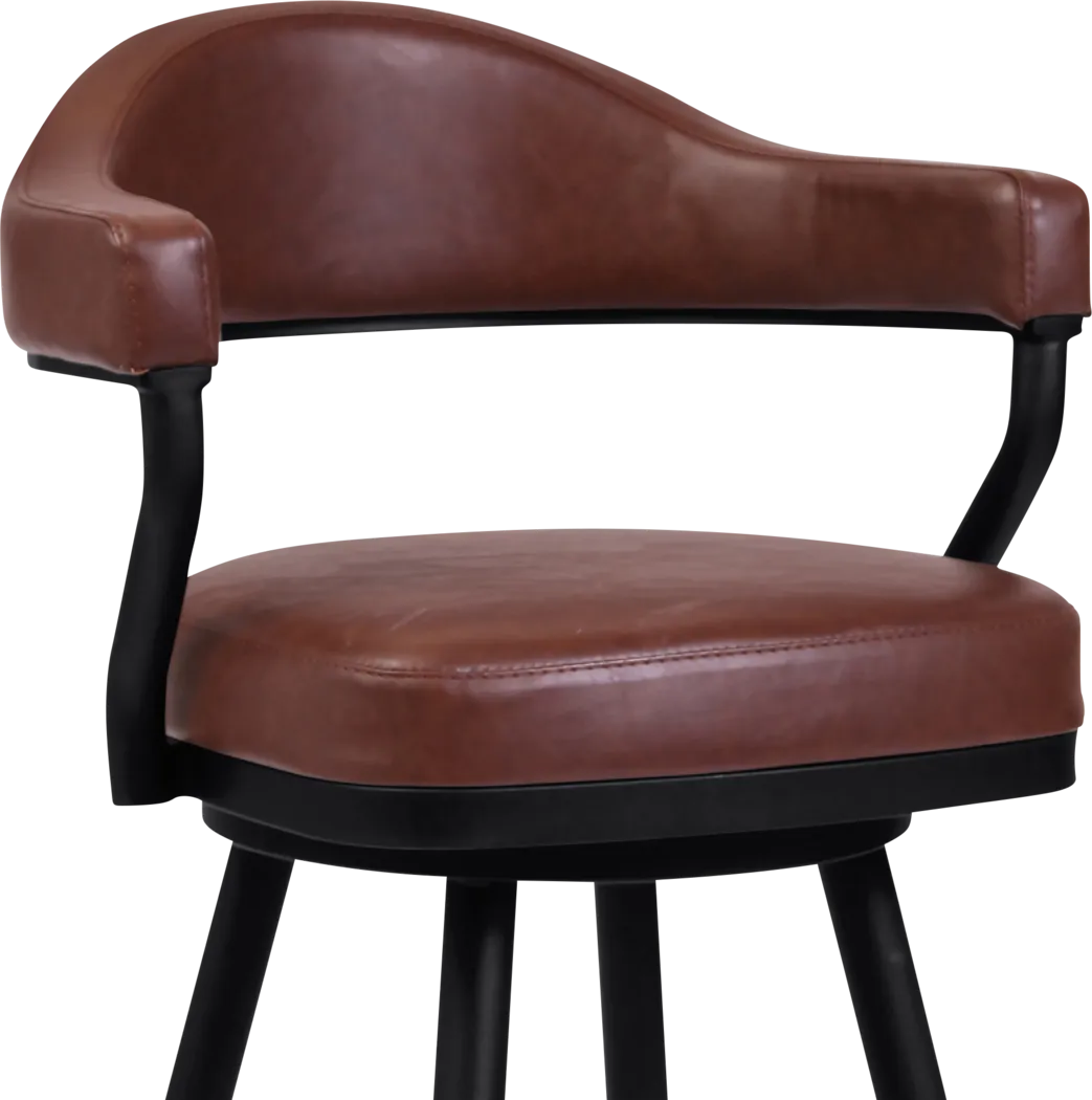 Casgus Brown Swivel Barstool - Thumbnail - Image 4