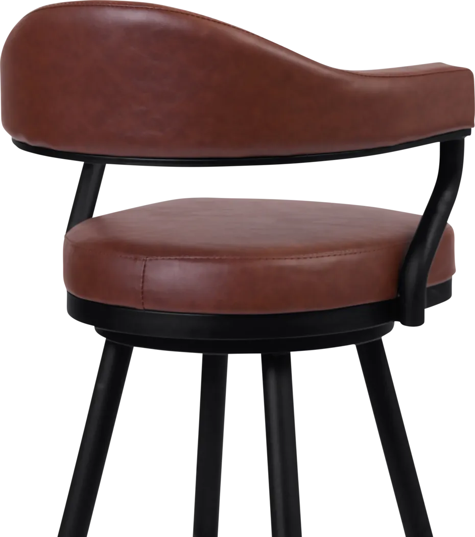 Casgus Brown Swivel Barstool - Thumbnail - Image 5