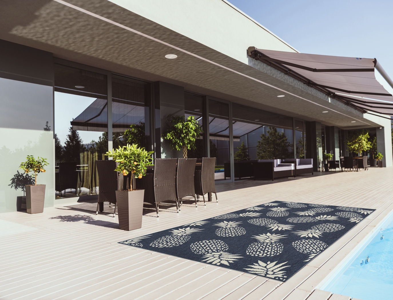 Casheller II Navy 7'2 x 10'4 Rug - Thumbnail - Image 3