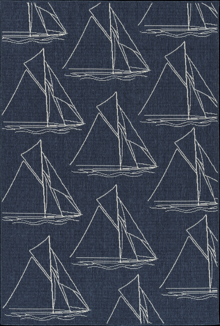 Casheller I Navy 7'2 x 10'4 Rug - Thumbnail - Image 1