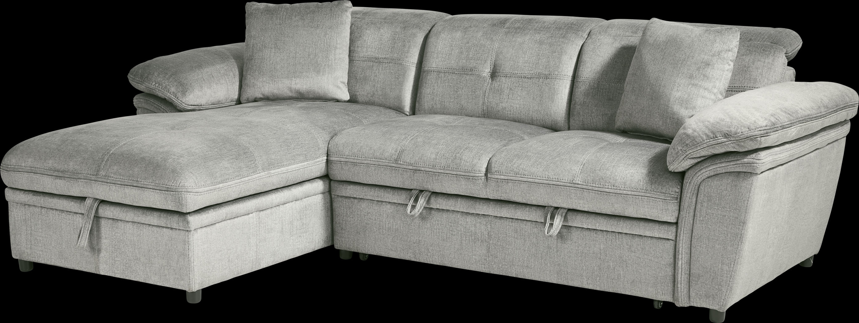 Cashton Heights Gray 5 Pc Sleeper Sectional Living Room - Thumbnail - Image 3