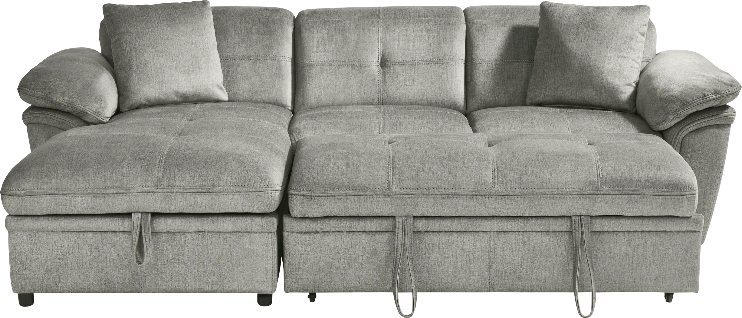 Cashton Heights Gray 3 Pc Sleeper Sectional - Image 5