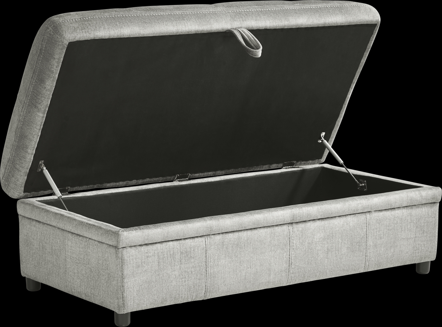 Cashton Heights Gray Storage Ottoman - Thumbnail - Image 3