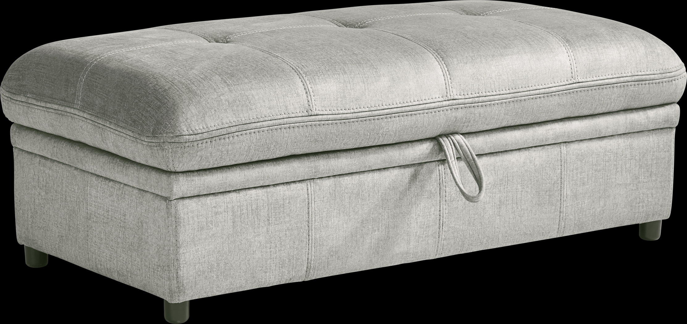 Cashton Heights Gray Storage Ottoman - Thumbnail - Image 1