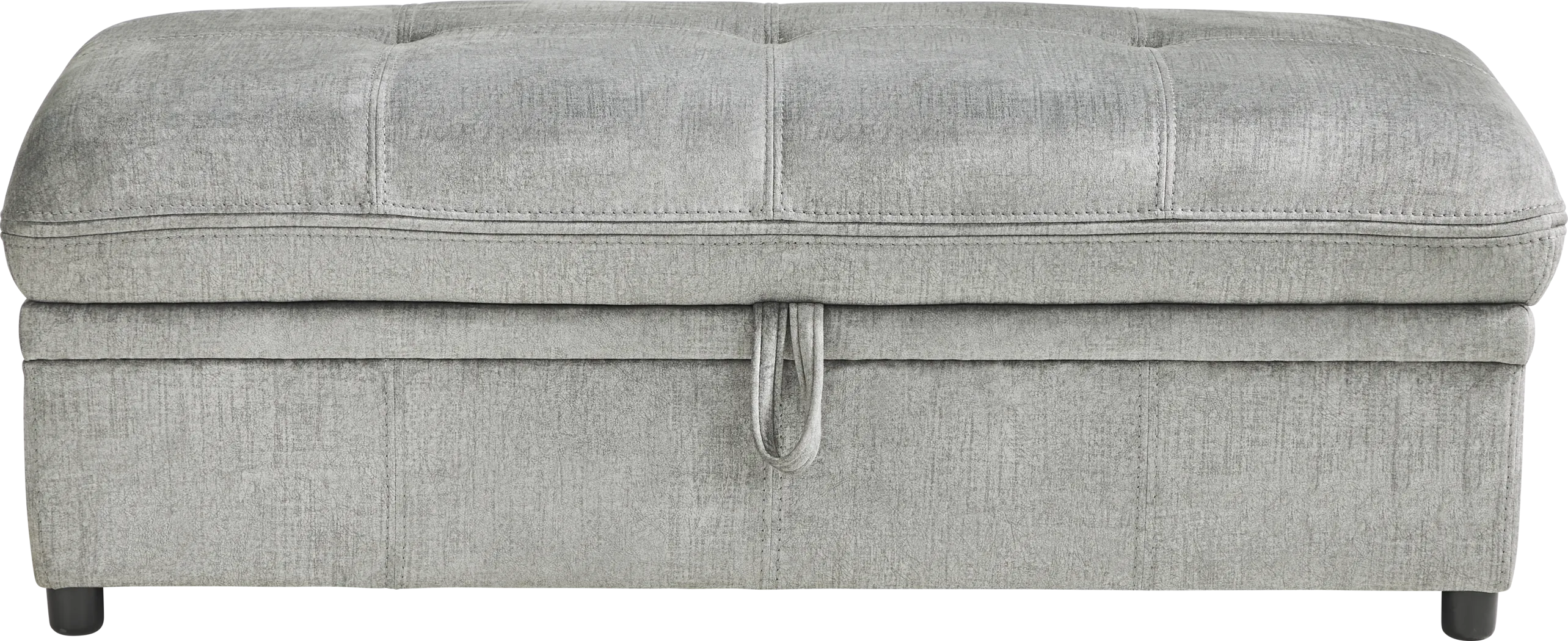 Cashton Heights Gray Storage Ottoman - Thumbnail - Image 2