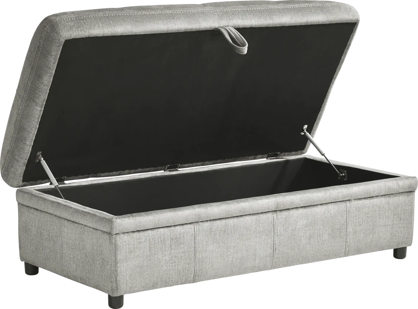 Cashton Heights Gray Storage Ottoman - Thumbnail - Image 3