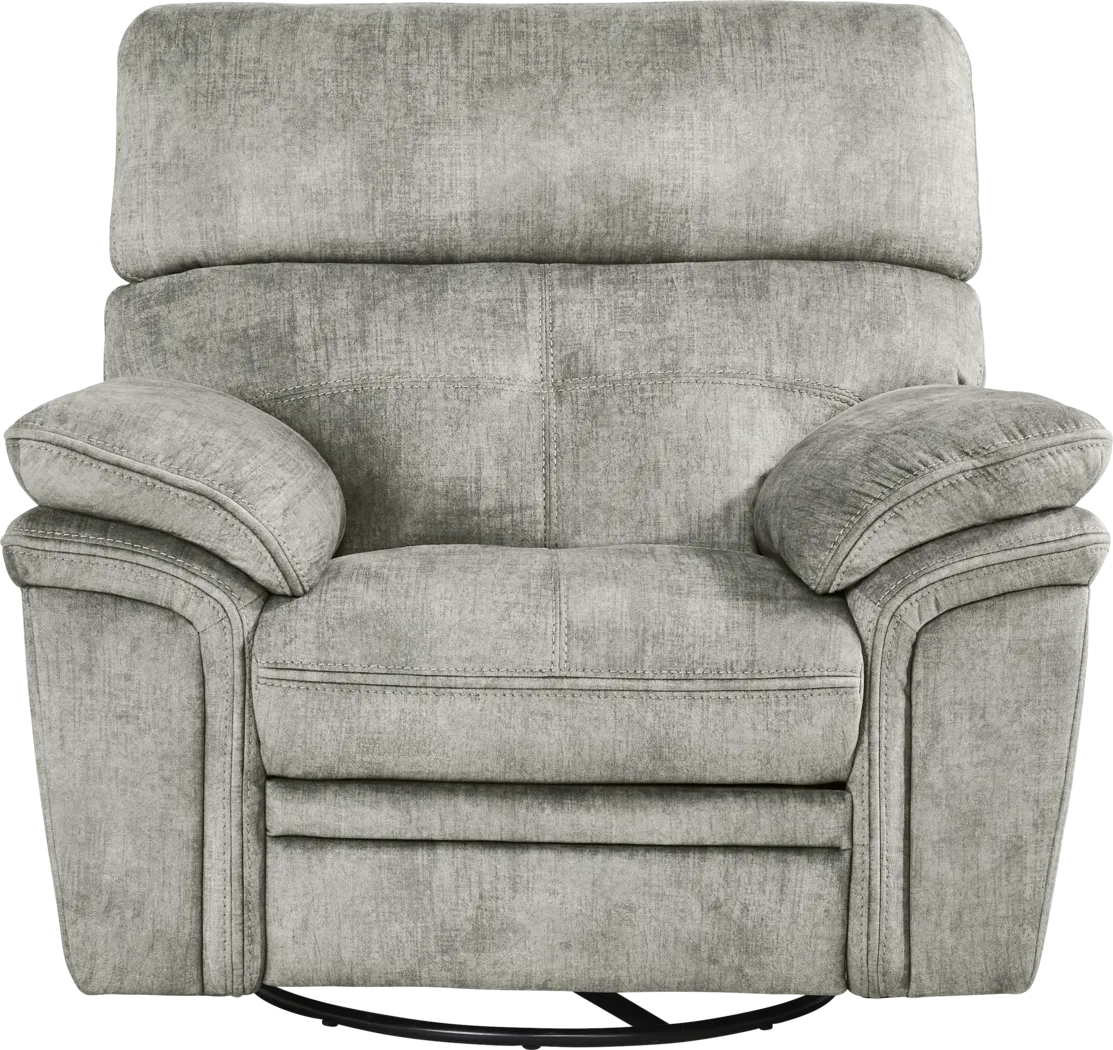 Cashton Heights Gray Swivel Recliner - Thumbnail - Image 2