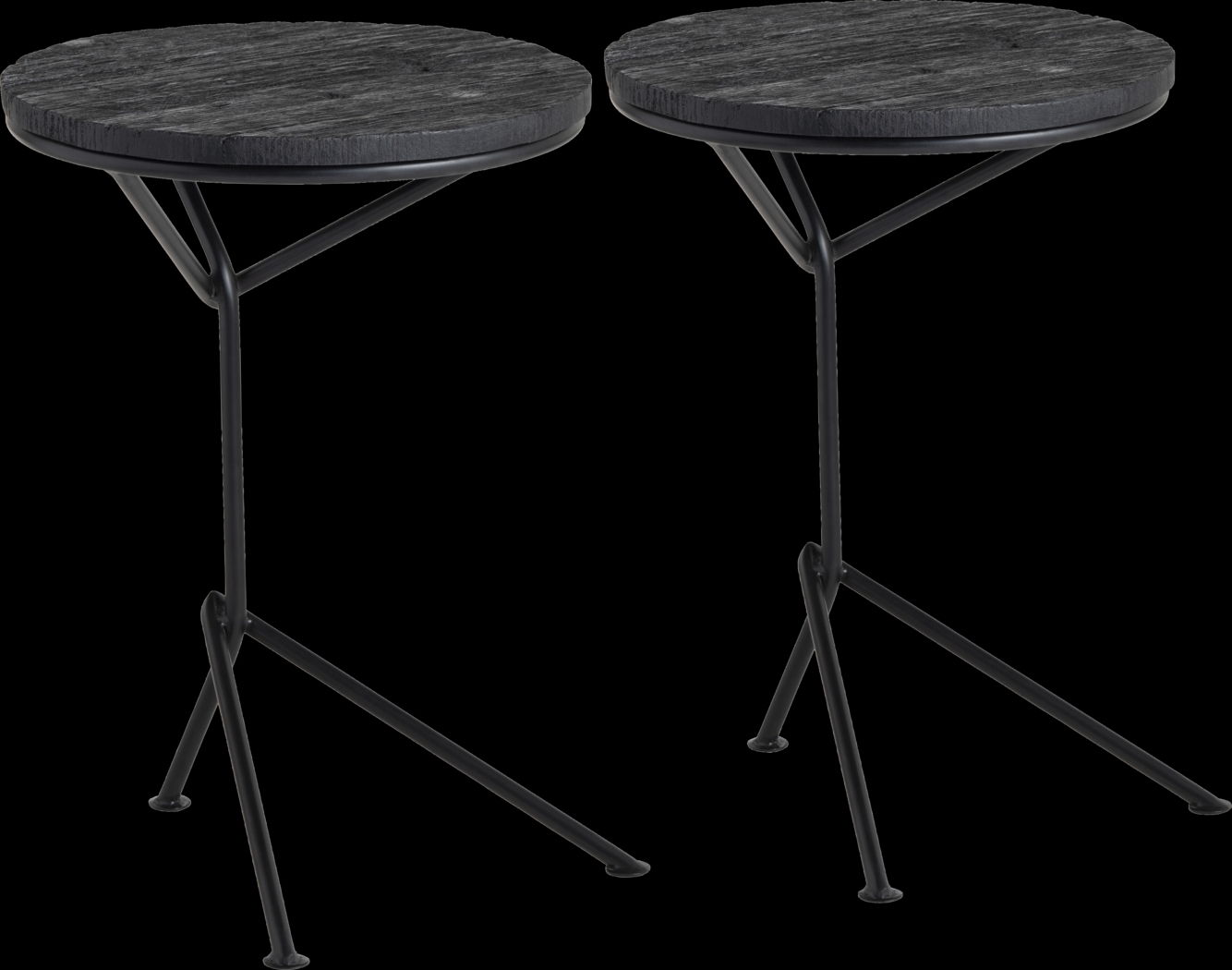 Casieri Black End Table, Set of 2 - Thumbnail - Image 1