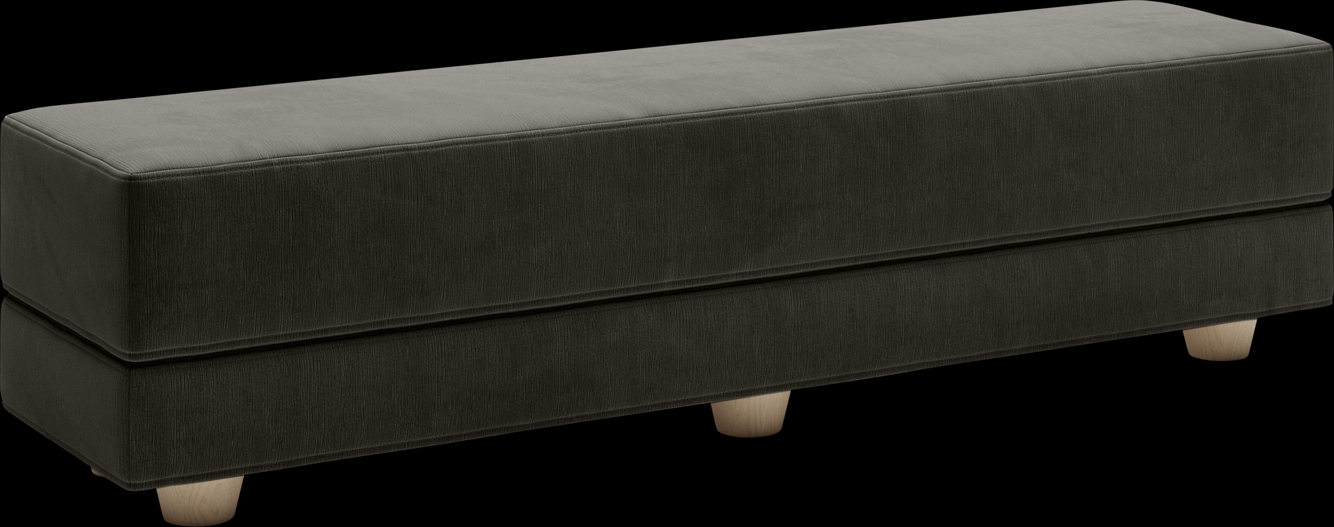Casila Charcoal Twin Bed Bench - Thumbnail - Image 1
