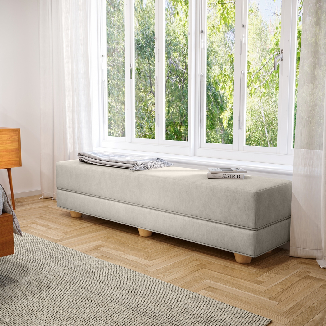 Casila Dark Gray Twin Bed Bench - Thumbnail - Image 4